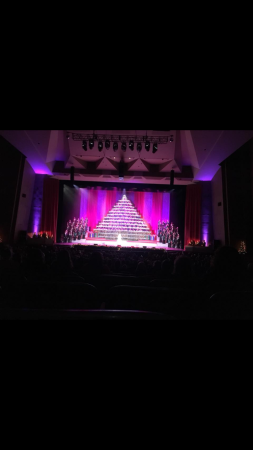 Wilsonville+choir+perform+at+the+singing+Christmas+tree