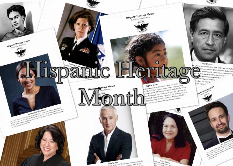 One of the flyer posted around Wilsonville High School. The flyer honors notable Latinxs in the community throughout Hispanic Heritage Month