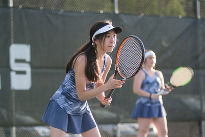 Pictured above is Sydney Byun and her partner Anna Sweetland during a match. Both are returning to tennis this year and are planning to be partners for another amazing season.