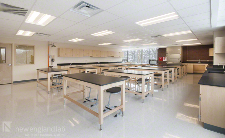 A picture of what your typical high school lab classroom looks like. WHS students are currently not allowed to complete their laboratory investigations in similar labs on campus.