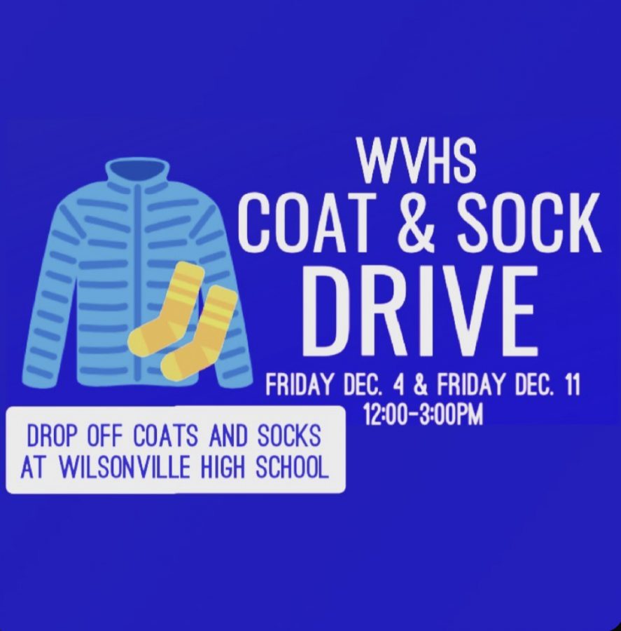 Leadership II is collecting coats and socks on December 4th and 11th for their drive. All donated clothing will go to those in need in our Wilsonville community.