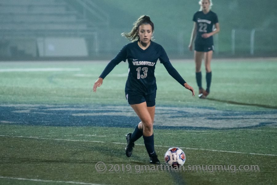 Karina Borgen in a soccer game last season. Borgen represents one of the class of 2022 who are looking for college opportunities.