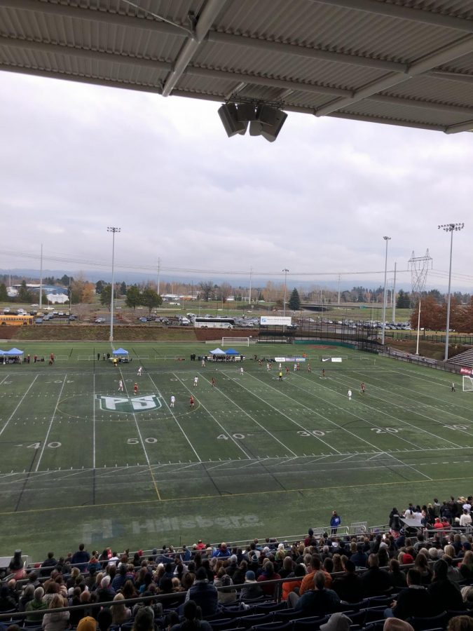 A+look+inside+Hillsboro+Stadium%2C+the+host+of+the+state+championships+in+football+and+soccer.+Wilsonville+sports+are+2-5+in+their+last+7+appearances+here.