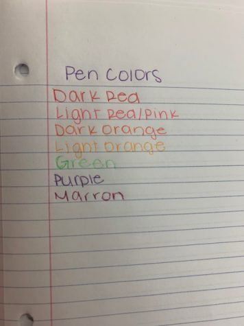 All of the colors in this picture represent the featured pen. This can be used for color as well as writing!