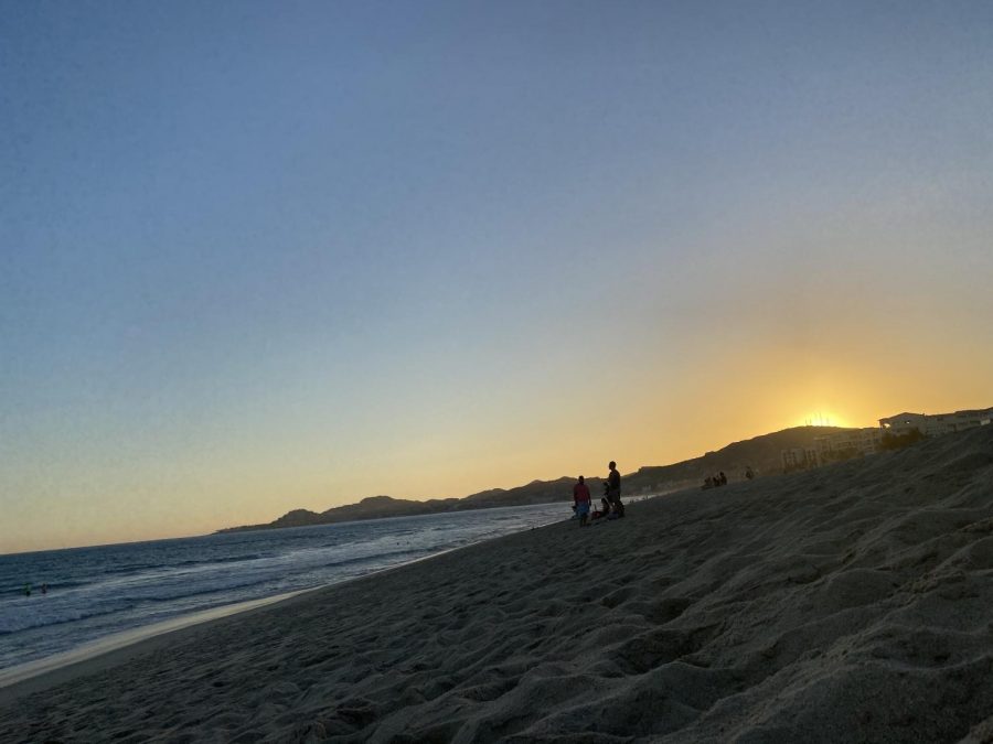Sunset from the beach of San Jose Del Cabo. Taken on the first Sunday of the break.