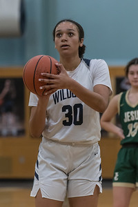 Zoey Davis shoots free throws trying to claw Wilsonville back to the game.