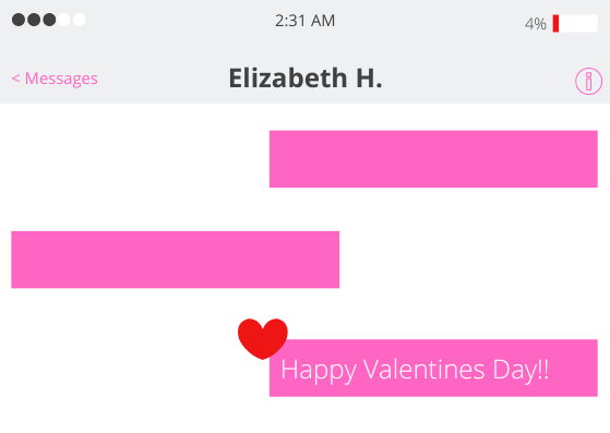 A great way to celebrate 
Valentines day is to send texts to your friends and loved ones to tell them how much you appreciate them.