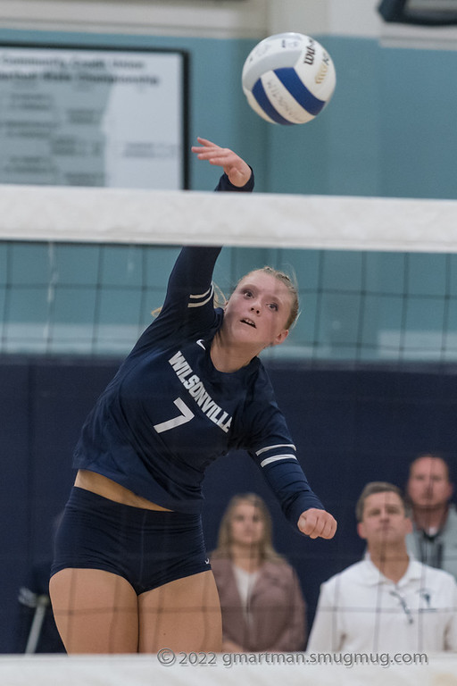Makenna+Wiepert+spikes+a+ball+in+the+third+set.+The+third+set+would+be+won+by+Wilsonville+as+well+as+the+overall+match+that+saw+Wilsonville+and+La+Salle+go+to+5+sets.