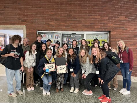 Picture taken during WBNs Media Day field trip to the University of Oregon. Students from every journalism class came and received many awards.