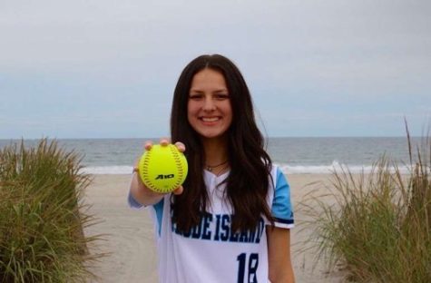 Senior Anna Jardin knows whats next! The D1 athlete looks forward to playing softball for Rhode Island next year.