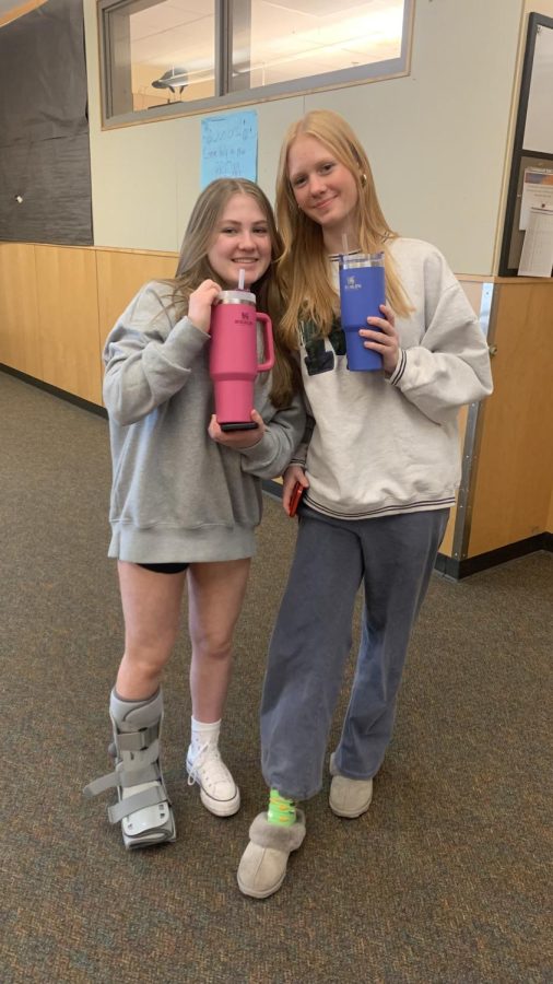 Juniors Abbie Memmott and Olivia Kundert show off their trendy, high quality Stanley Cups! Could they influence WBNs readers?