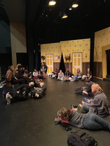 Drama Club meeting to talk about the recent production at Wilsonville High School Puffs.