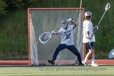 Wildcat goalie playing in the 2022 lacrosse playoffs. Wilsonville should be able to make it again in 2013