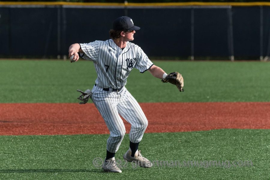 Mark Weipert makes a throw from third base in a baseball game from last year. Weipert looks to help lead Wilsonville to yet another playoff appearance. 