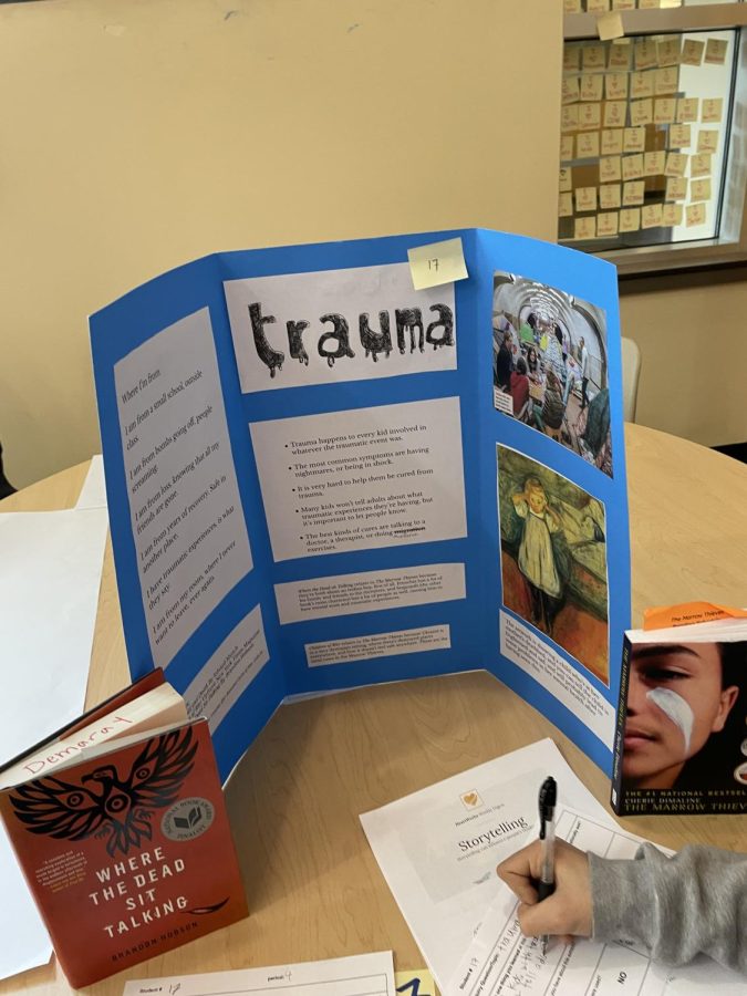 Lucy Jensen prepared a project about trauma.  She wanted people to know how it affects you in your daily life.
