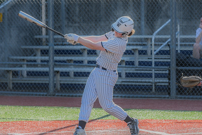 Wade Hagey up to bat for the Wildcats. Wilsonville was able to get the sweep against Centennial. 