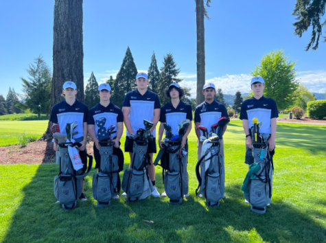 The Boys Varsity Golf team performed excellently at the 5A State Championships. Co-State Champion Michael Flaherty is on the far left. Photo provided Head Coach Ryan Day 