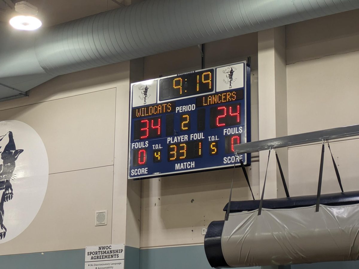 After a well-fought first half, the Wildcats lead the Churchill Lancers by 10! Strong first half showings by juniors Jacob Boss and Emmitt Fee kept Wilsonville running.