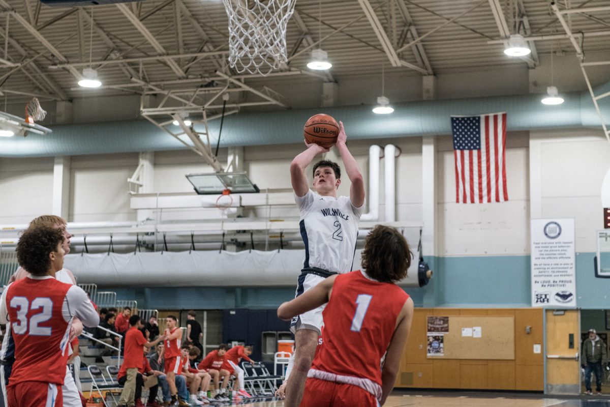 Kyle Counts goes up for the shot. Wilsonville went on to beat As