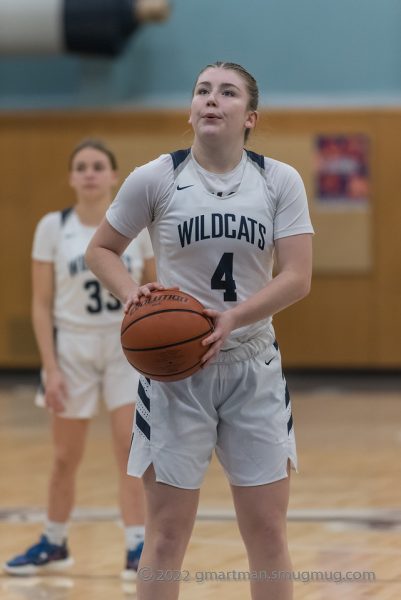 Gabby Moultrie shoots a free through earlier in the season. Moultrie led the way for Wilsonville with 30 points in an 85-16 Wilsonville victory.