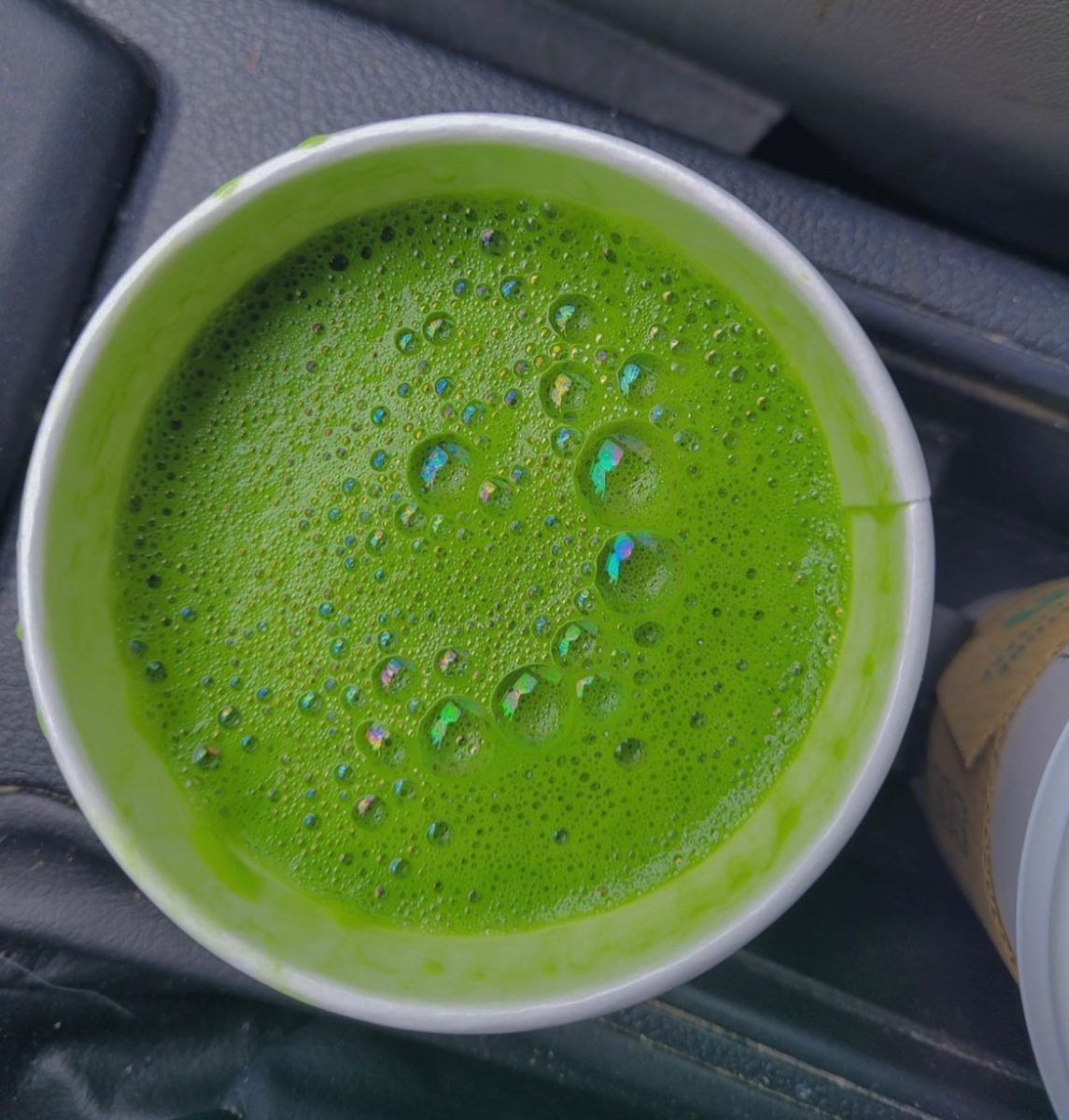 A student captures the essence of matcha. While caffine is good, it has immense impact.