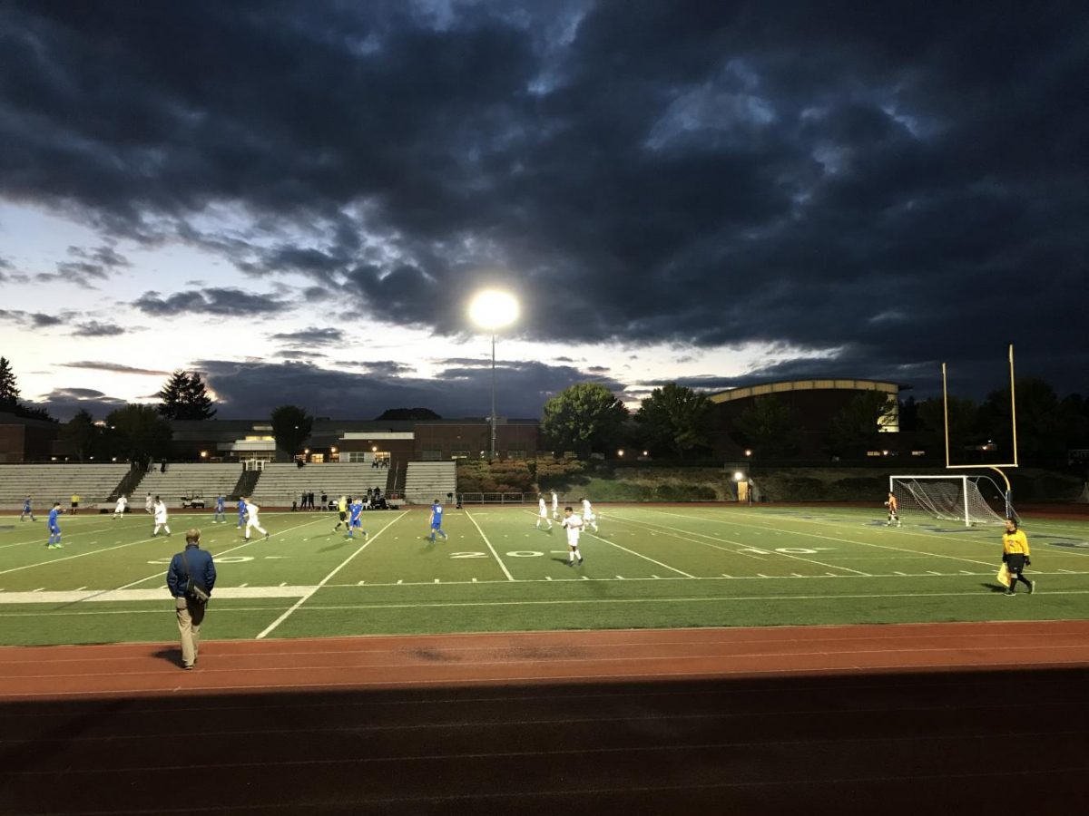 Twilight on the soccer field