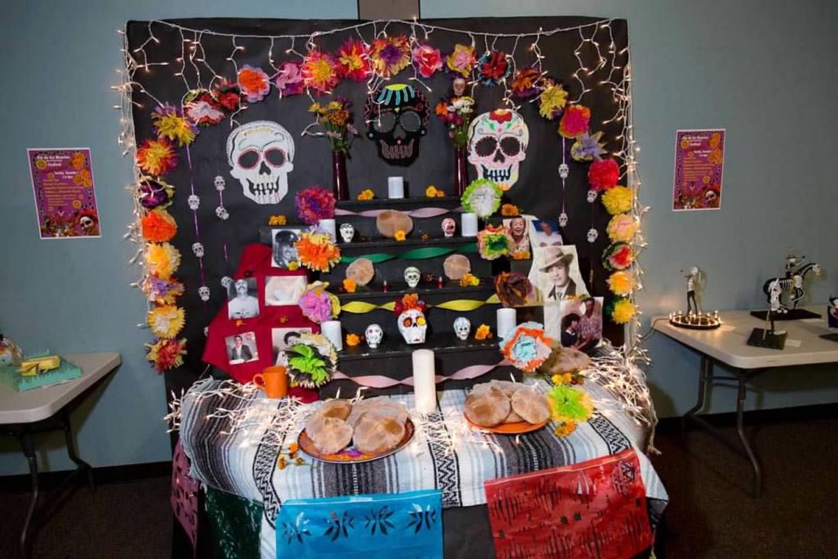 A beautiful display at the Day of the Dead celebration.