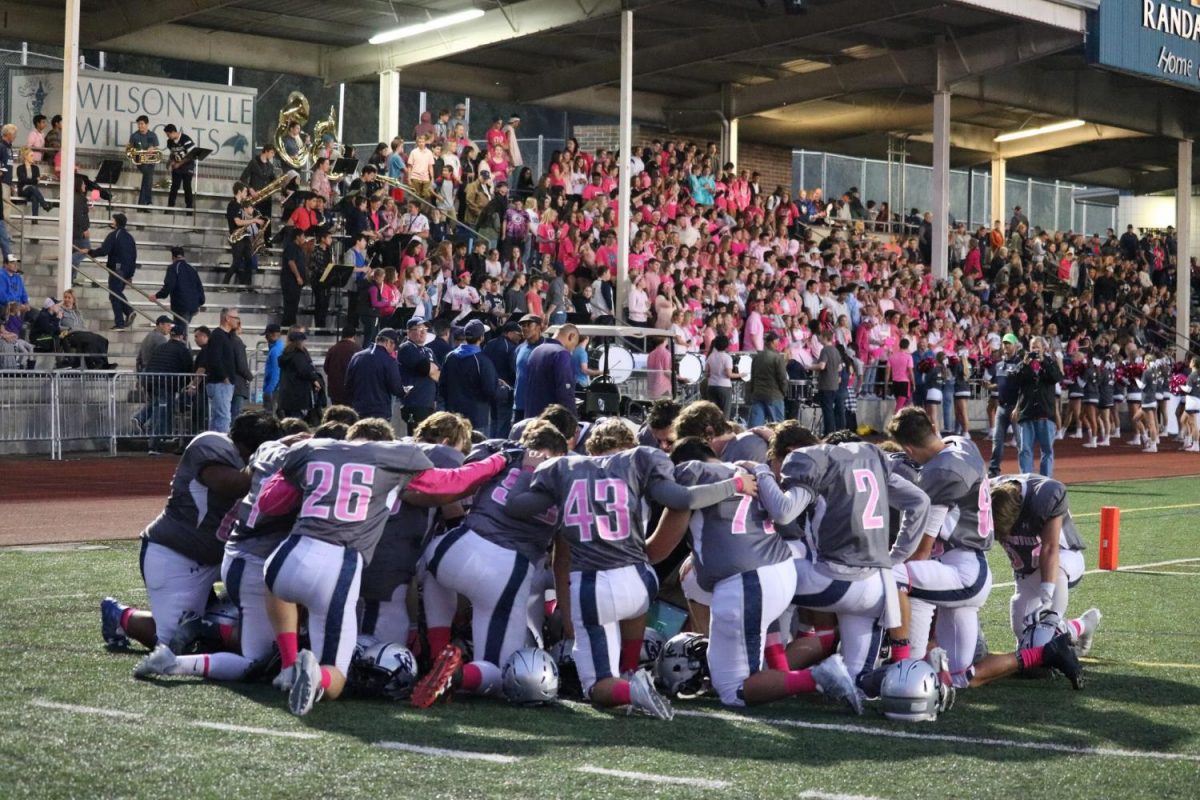 The team prepares for the game.