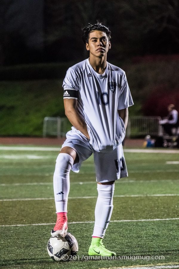 Henry Tellez getting mentally prepared for kickoff
