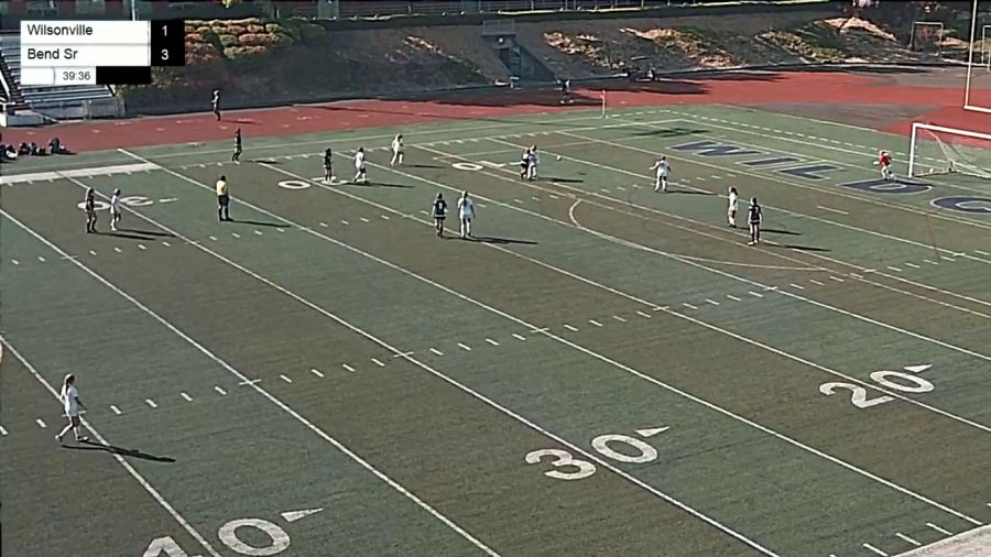 Wilsonville's new Pixellot cameras capture the action during the girls' soccer game against Bend.  WBN plans to film all team sports that take place in Randall Stadium and in our main gym.  