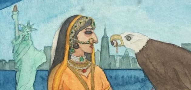 Kaur's Art explores the relationship between her native India and the United States