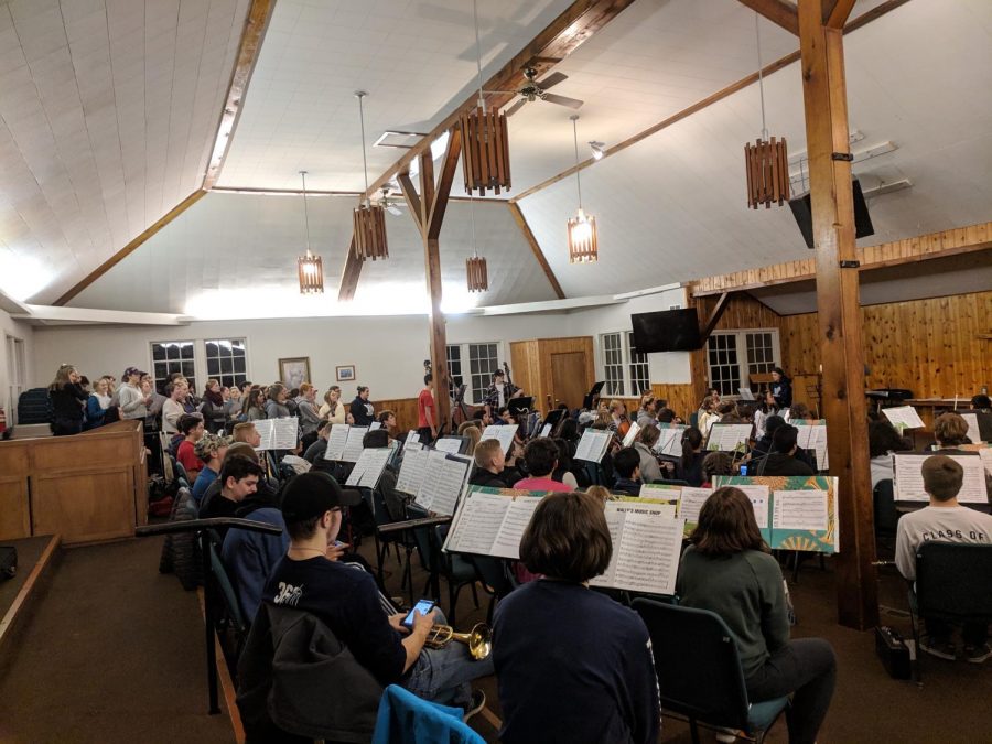 Wilsonville High School's band students practices diligently at their retreat. They left on November 30th and returned the following day. 