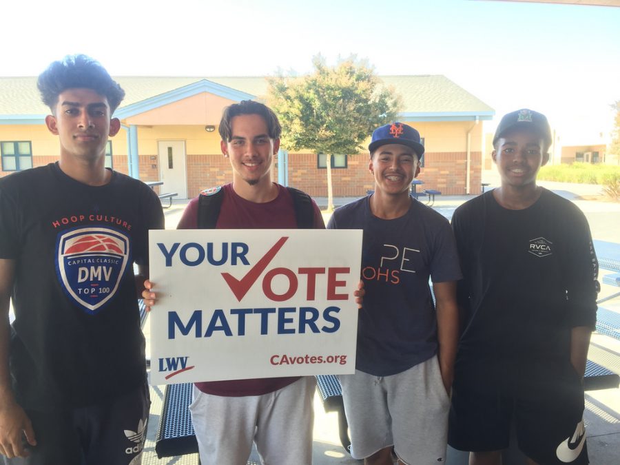 These high school student have registered to vote.