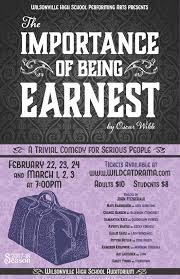 This year's winter play is The Importance of Being Earnest by Oscar Wilde