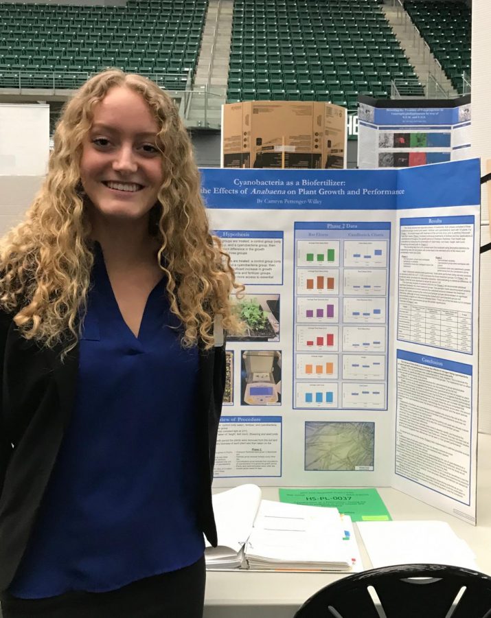 Pictured above is Camryn Pettenger-Willey competing her project at Portland State University. She plans on making it back for State next year as well.