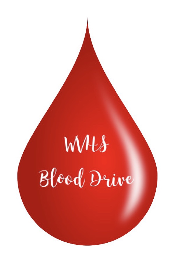 Poster that promotes the Blood Drive at Wilsonville High School. Blood donations go to the Red Cross.