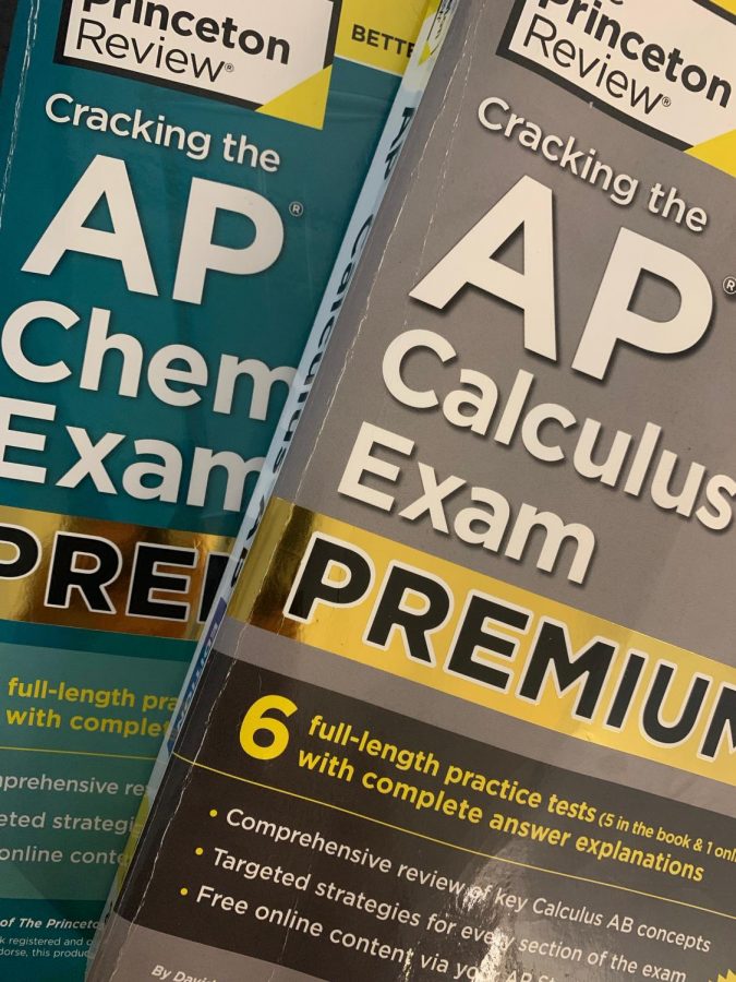 Students have used their review books to study for their mock exams. Now, they will be used to prepare the last few details for the real AP exams,