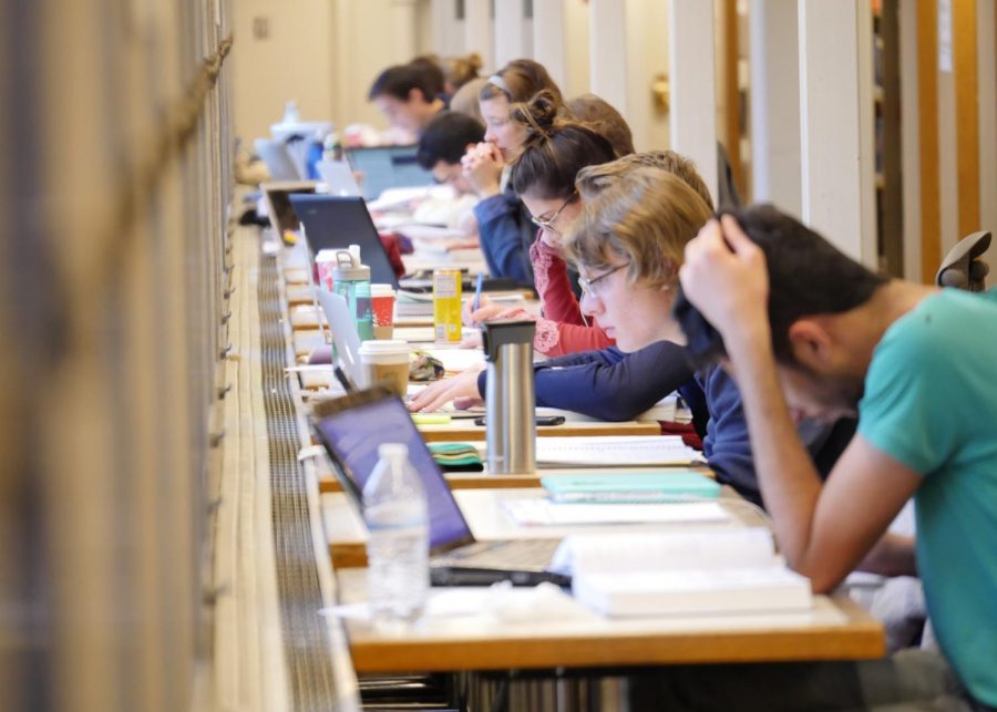 Students studying for their finals.