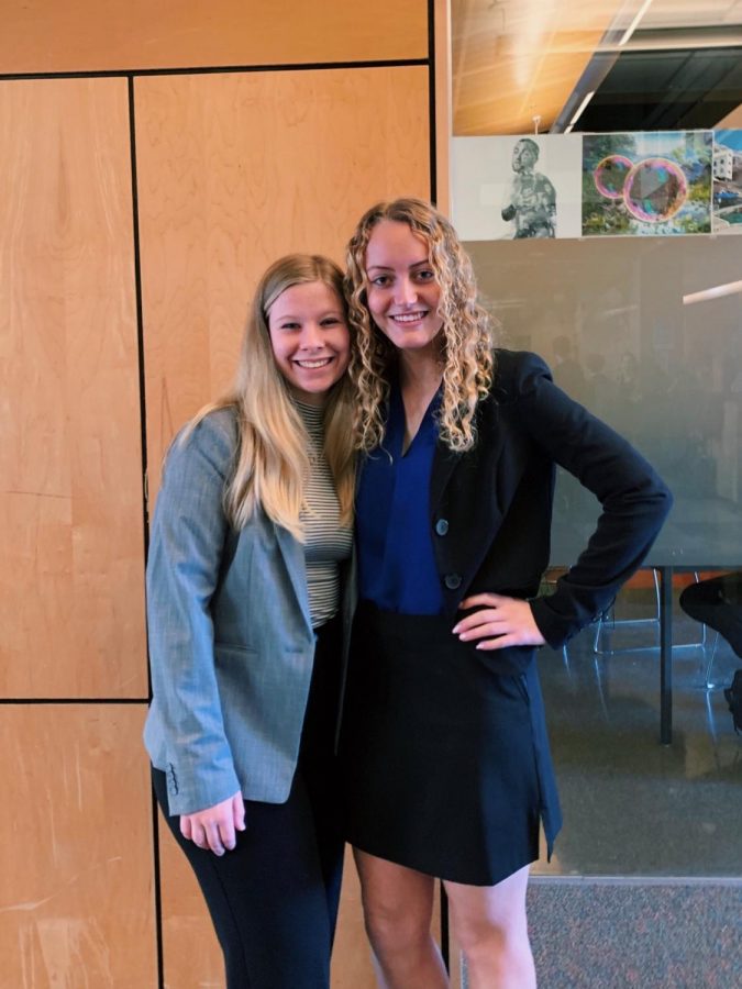 Partners Meghann Yochim (left) and Camryn Pettenger-Willey (right) were nominated to participate in the State ISEF fair.