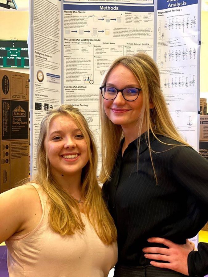 This is a picture of seniors Jadyn Sherry and Linnea Collett at ISEF. The first ISEF science fair is usually held in March. 