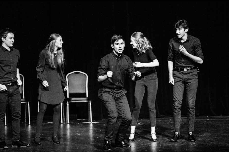 Senior Cormac Lister and other Wilsonville students at last year's "Night on Broadway." This year, a musical showcase is being presented to represent the yearly musical and "Night on Broadway."