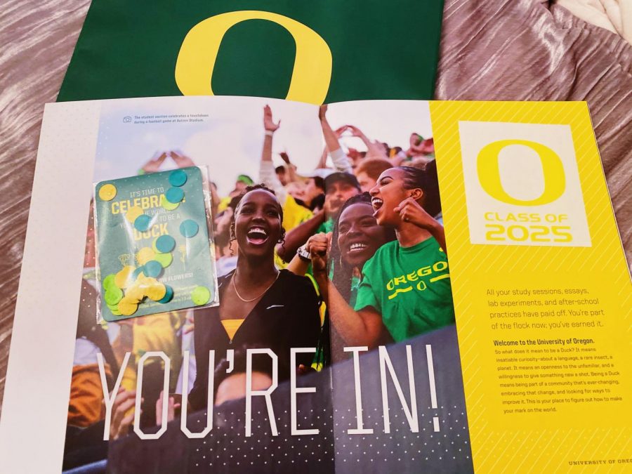 Halle Isaak's admission to the University of Oregon. Many seniors apply to in state public universities because they are vastly more affordable compared to most out of state colleges.