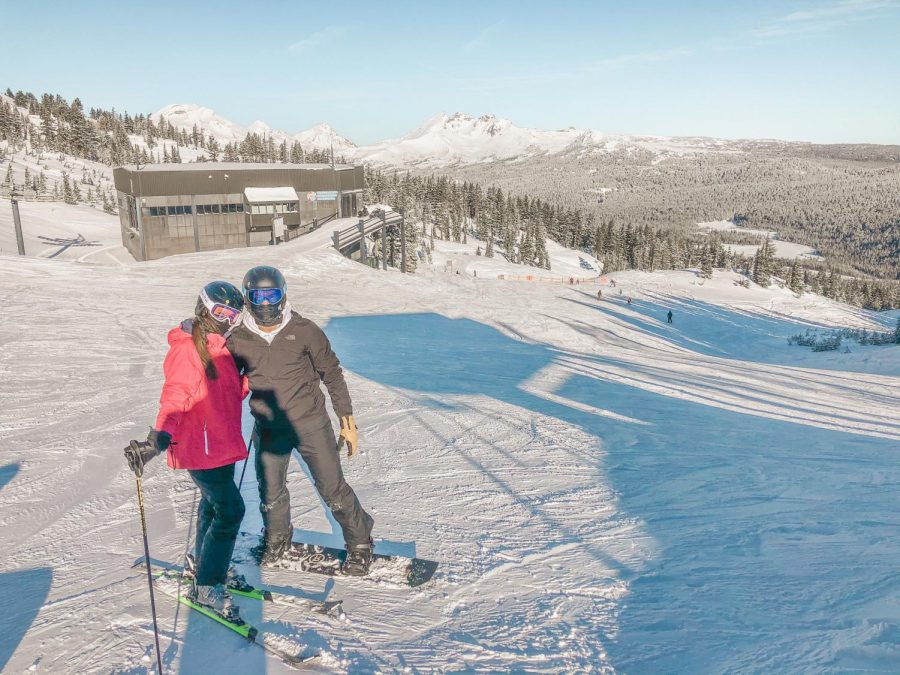 Ava Stenstrom and Kellen Hartford on Mt. Bachelor 