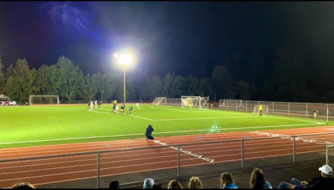 Kenley Whittaker scoring on a penalty kick. 