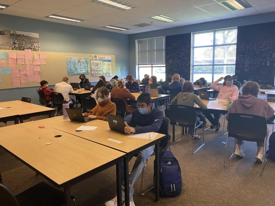 Classes are working hard at the end of the quarter. Some teachers are cutting off due dates and revision deadlines, so students must make sure they have everything complete.