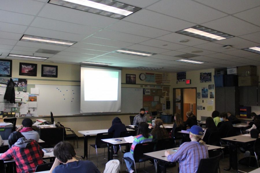 Mr. Reschke's Pre-Calculus class is hard at work. With over a month since school started, the class is in full swing.