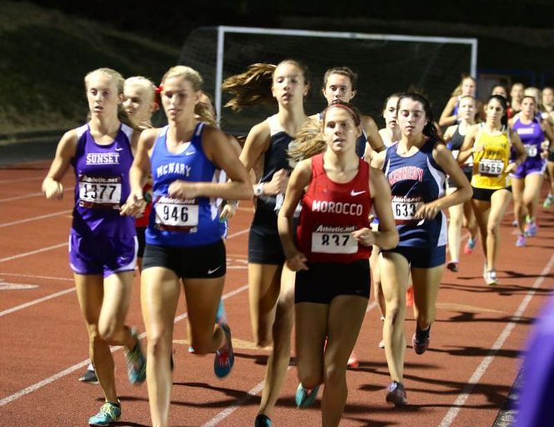 Night meet junior girls race