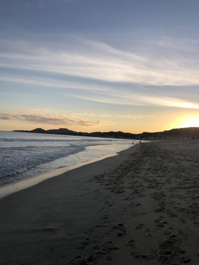 A sunset captured from the hotel beach. This was taken on Burkhead's last night in Mexico.