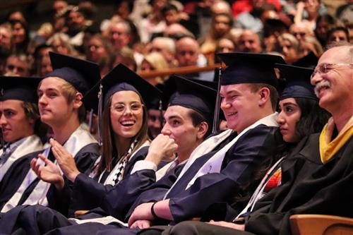 Former Wilsonville seniors from class of 2019 graduating. More then 300 seniors we're handed their high school diploma.