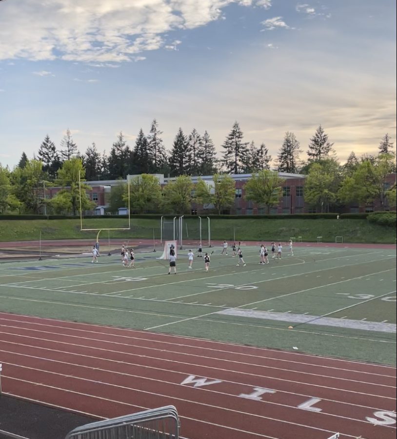 The view from the stands during the Cats' 2021 game against Oregon City/Clackamas. The Cats' won the game 19-13.